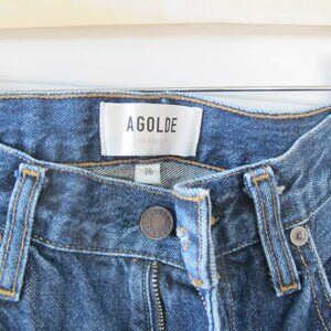 AGOLDE High-Rise Straight Leg Jeans – Dark Indigo (26)